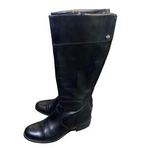 Corso Como Wide Calf Leather Riding Boots - 7